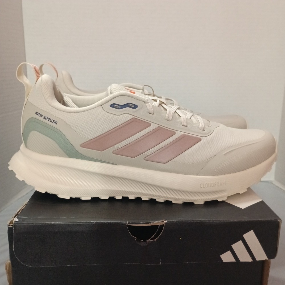 Adidas Runfalcon 5 TR W Shoes Womens Size 9.5 Beige Water Repellent Trail JP7625